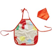 소아베 팝 플라워 유아동용 방수 앞치마 2종 세트