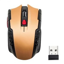 레이저 무선 마우스 ryra 게임 2.4g 6 키 1600dpi usb 수신기 게임용 광학 노트북 컴퓨터 pc 게이머 csgo pubg lol, 금