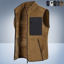 포커스코리안 남여공용 후리스조끼 기모 플리스 집업 PS뽀글이양털조끼