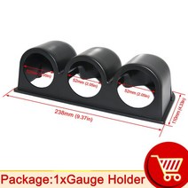 HD 52mm 타코미터 터보 부스트 게이지 PSI 바 수온 오일 온도 압력 전압계 EGT 타코 미터 RPM 자동차 부품 호환, 12 Triple Gauge Holder, 12 Triple Gauge Holder