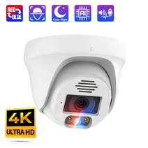 Techage-UHD 4K 8MP 5MP POE IP 카메라 빨간색 파란색 조명 경고 스마트 AI 얼굴 감지 방수 컬러 야간 보안 카메라, 5.1pc 5MP Camera