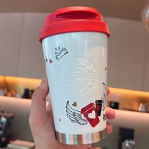스타벅스 보온 텀블러 홀리데이 화이트 스타벅스미니보온병 벤티 그린 스텐텀블러, 355ml 러브 플래닛 스테인리스 스틸
