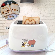 BT21 토스트기 제빵기 토스터기 캐릭터 아침식사, 캐릭터 랜덤발송