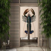 동물 문 커튼 중국어 잉어 호랑이 표범 새 파티션 화면 복도 입구 출입구 일본 방 장식, CTS00353+65x90cm