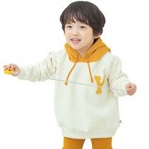 칼라후드 아동용 안감 기모 간지 따땃 후드티 국내제작
