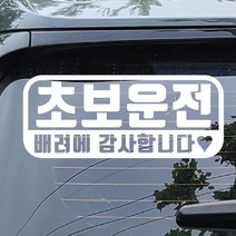 더꾸밈 자동차 초보 운전 스티커 시트지, aa-02