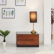 힐링가구 로키 원목 거실장 미니 협탁 2종, 멀바우, 1단 협탁