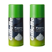 질레트 면도거품 포우미 레몬 175g X 2개 쉐이빙폼, 1개