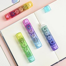 양면 접착 풀 수정 테이프, B(초록+연두)