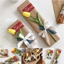 bookaz 발렌타인데이 감성 튤립 빼빼로 초콜릿 선물 단체 포장 어린이집 답례품 남자친구 여자친구 직장동료 어린이집, S