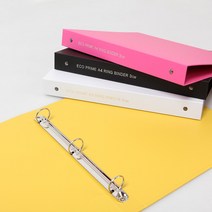 A5 에코프라임 O링바인더 - 3개, 노랑색, 20mm