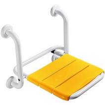 현관 벽걸이의자 욕실 신발장 의자 노인용 안전 벽 샤워 장애인용 미끄럼 방지 접이식, 4.yellow  B
