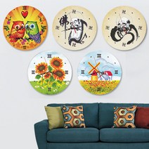 제제뉴 원형시계 5종 보석십자수 시계형보석십자수, B1170 달마(행운)