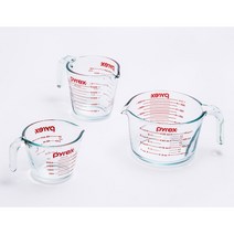 파이렉스 계량컵 3종 250ml 500ml 1000ml 유리 카페 라면 요리, 선택4-파이렉스계량컵3종