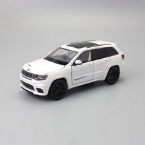 JACKIEKIM 다이캐스트 장난감 모델 1:32 스케일 지프 그랜드 체로키 스피드 웨이 호크 SUV 자동차 사운드 라이트 교육 컬렉션 선물 아이, WHITE
