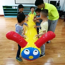태권도장 대형풍선 에어매트 놀이체육 키즈카페 풍선게임 소형 에어바운스 체육대회 축제 운동회 야유회 야외스포츠 소품, 애벌레