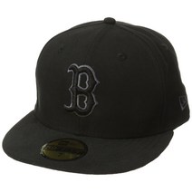월드몰/ MLB 보스턴 레드 삭스 블랙 & 그레이 5950 피티드 캡, 8 1/4