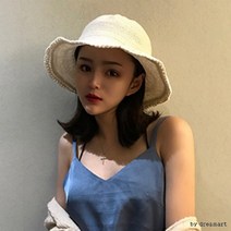 짜임니트 버킷햇/왕골모자/여름모자/벙거지