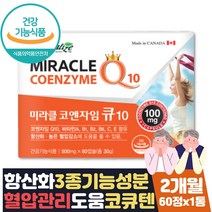 식약처인증 활력 항산화 비타민 코엔자임Q10 2개월분 활력에너지 캐나다 직구 홈쇼핑 임산부 부모님 활력비타민B1 B2 B6 비타민A 항산화 높은 혈압감소 도움 비타민C 비타민E