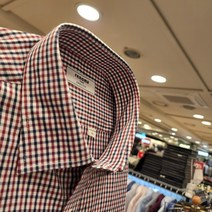 NC불광점 레노마 **신상 초 특가** 면혼방 미니 멀티 체크 일반핏 셔츠 RMFSGP-925-RD-55