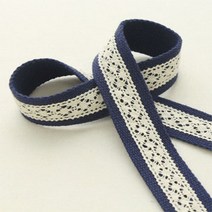 쏘잉스 가방끈] 62-721 레이스 웨이빙 콤비 핸들_네이비 C60, 1개