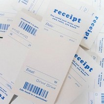 영수증 떡메모지, 단품, 선택:파랑