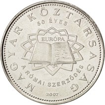유럽-헝가리 2007년 로마 조약 체결 50주 기념주화 수집동전 대박행운