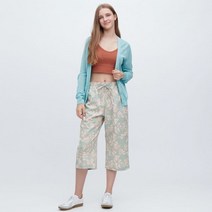 F 유니클로 여성 면 RELACO 크로프드판트홈팬츠 파자마 458214 UNIQLO