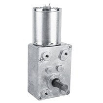 1PC DC12V 100RPM 웜 기어 모터 가역 높은 토크 터보 기어 모터 금속 감속기 기어 박스, 하나, 회색
