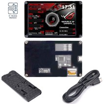 서브모니터 3.5 인치 ips lcd 모니터 디스플레이 usb 동적 디스플레이 하위 화면 지원 알루미늄 케이스가있는 수직 화면, 없음
