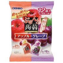 오리히로 푸른과 곤약 젤리 애플 + 포도 12 개입