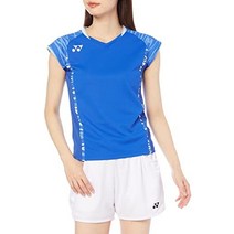 yonex 여성용 반팔 게임 셔츠 핏 셔츠, 작은, 블래스트 블루(786)