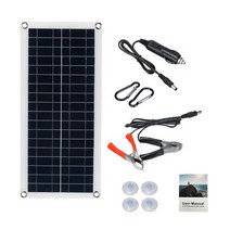 파워뱅크 고속충전 태양광1000W 태양 전지 패널 12V 20A-100A 컨트롤러 전화 RV 자동차 MP3 패드 충전기 야, 01 Solar panel only