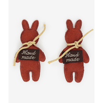 릴리패브릭 83-365 래빗 핸드메이드 입체와펜_레드브라운