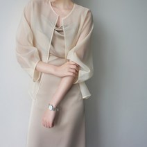 프렌치 레트로 하이엔드 패션 올매치 오간자 블라우스! 스티프코트 가디건 선스크린 셔츠 23SS