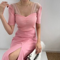 베이시코 / 쉬폰넥 셔링숏니트