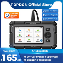 자동차 차량 진단기 topdon car scanner 진단 도구 obd2 diy code all systems abs airbag dpf oil reset 자동차 진단 도구, 없음