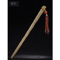 비녀 뒤꽂이 올림머리 한복 머리 장식 헤어 악세사리 대나무 물소 뿔 스털링 실버 60