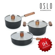 오슬로 인덕션 냄비 3종, 상세 설명 참조, 1. 편수18cm+양수20cm+멀티팟
