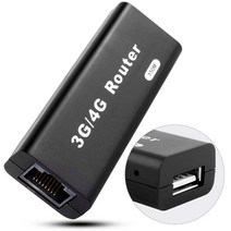 와이파이라우터 미니 3g4g wifi 라우터 rj45 usb 무선 라우터 휴대용 라우터, 검은색