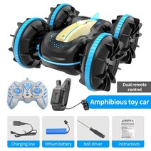 Rc 자동차 을 위한 원격 제어 자동차 4WD 수륙 양용 등반 스턴트 자동차 제스처 유도 전기 자동차 Wltoys, 02 Blue Package 2