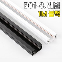 휴빛조명 LED식탁등 주방등 인테리어조명 카페매장조명 포인트조명 직부형 레일형, B01-3. 일반형레일 1M 단품 블랙