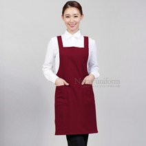 자주 폴리앞치마 (끈), 자주색