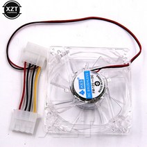 배기팬 환기팬 송풍기 부품 PC 컴퓨터 80mm 냉각 팬 무음 12V LED 발광 섀시 Molex 플러그 축 4ea 포함, 01 아이보리