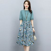 모시 루즈핏 하객 해외여행 민소매 모임 바캉스룩 휴양지 린넨드레스 캉캉 혼방 하이엔드