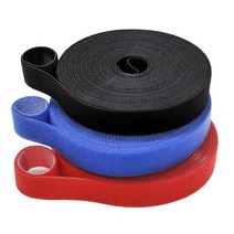 벨크로 컴퓨터 랜선 컬러 케이블 타이 선정리 5m, t자형 벨크로 케이블타이-40개, 파랑