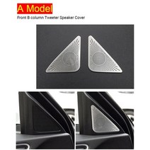 아우디 audi 악세사리 자동차 스타일링 트위터 스피커 창 b 열 스티커 트림 q3 2013-2018 자동차 도어 오디오 스피커 커버 인테리어 액세서리, 모델 실버