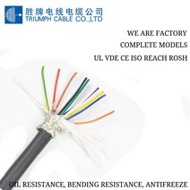 TRIUMPHCABLE RVVP 전력선 1.5MM PVC jecket 신호 제어 차폐 5 코어 와이어 케이블 온도 저항 70, [01] 5X1.5MM, [01] Black, [01] 1m
