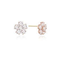 클루(CLUE) 당일배송 크리스탈 플라워 10k 골드 귀걸이 CLE20403T