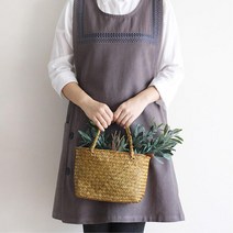 50대 가정주부 자수 포인트 고급 앞치마 홈패션 요리, 챠콜